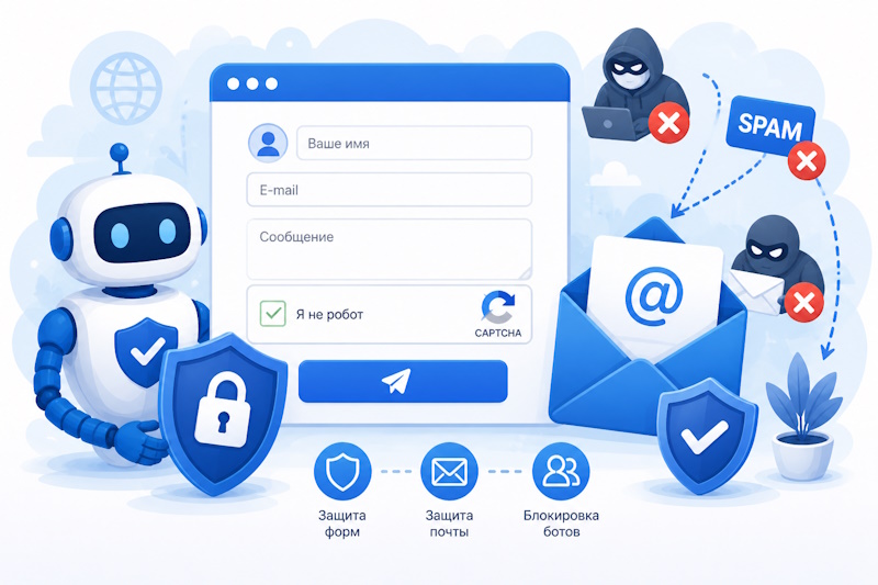 CAPTCHA для сайта: как защитить формы обратной связи и почту от спама