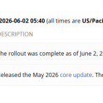 May 2026 core update