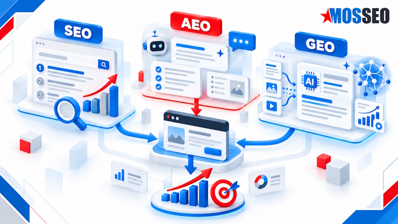 SEO, AEO и GEO: в чем разница и что нужно бизнесу